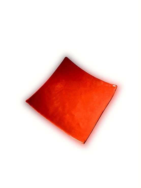 ceramiczny talerz czerwony
