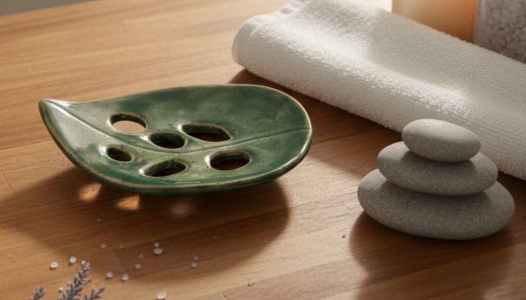 ceramika handmade do łazienki jak dbać mydelniczka annaflora