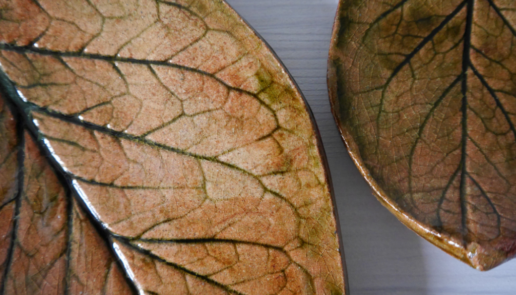 ceramika handmade liście