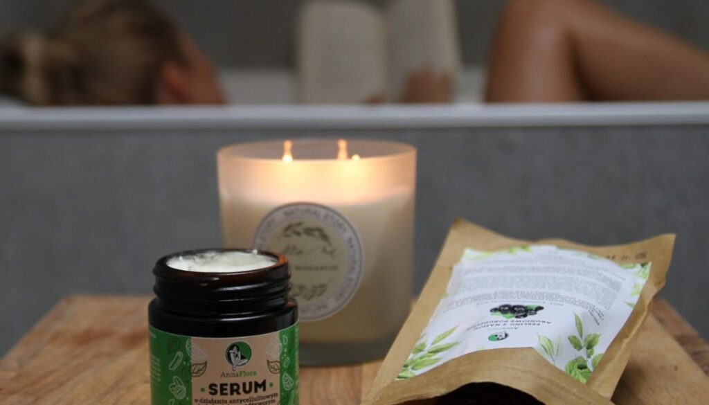 serum AnnaFlora, peeling do ciała i świeca